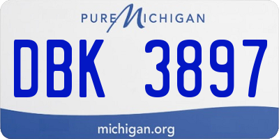 MI license plate DBK3897