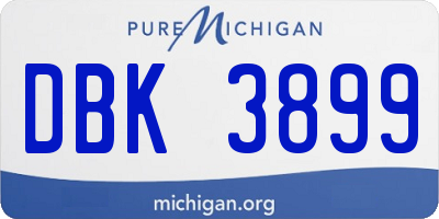 MI license plate DBK3899