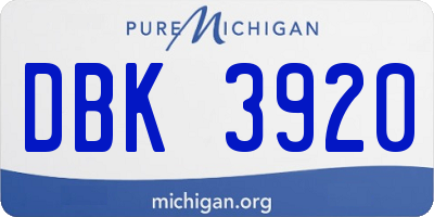 MI license plate DBK3920
