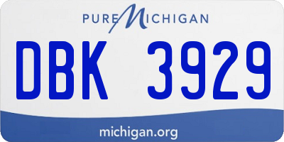 MI license plate DBK3929