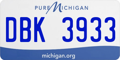MI license plate DBK3933