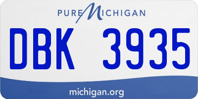 MI license plate DBK3935