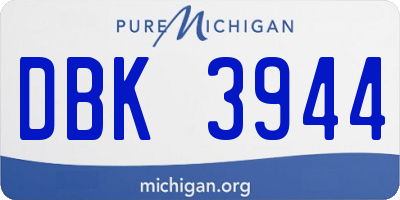 MI license plate DBK3944