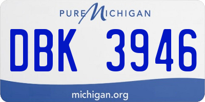 MI license plate DBK3946