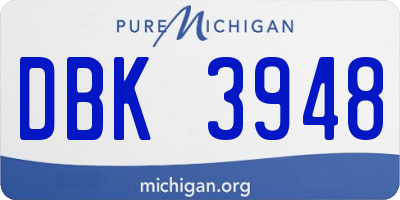 MI license plate DBK3948