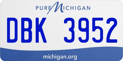 MI license plate DBK3952