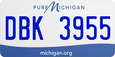 MI license plate DBK3955