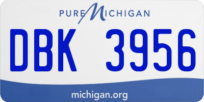 MI license plate DBK3956