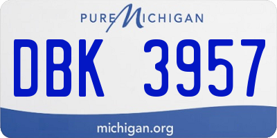 MI license plate DBK3957