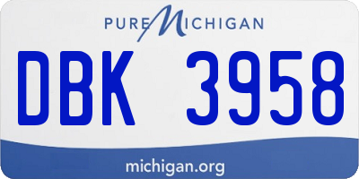 MI license plate DBK3958