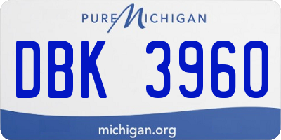 MI license plate DBK3960