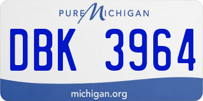 MI license plate DBK3964