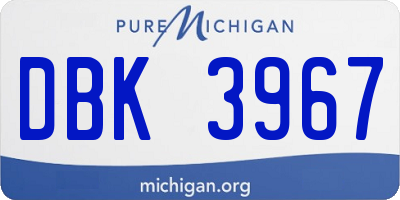 MI license plate DBK3967
