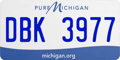 MI license plate DBK3977