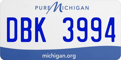 MI license plate DBK3994