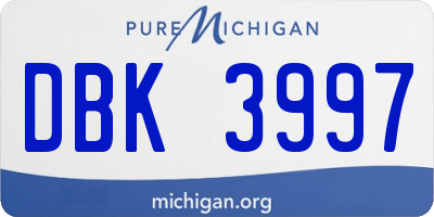 MI license plate DBK3997