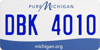 MI license plate DBK4010