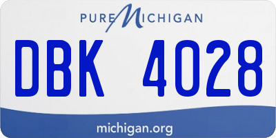 MI license plate DBK4028