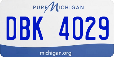 MI license plate DBK4029
