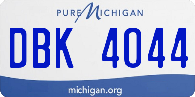 MI license plate DBK4044