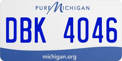 MI license plate DBK4046