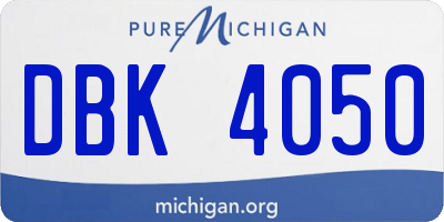 MI license plate DBK4050
