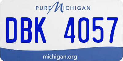 MI license plate DBK4057