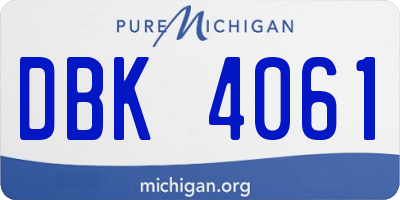 MI license plate DBK4061