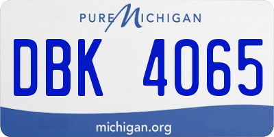 MI license plate DBK4065