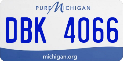 MI license plate DBK4066