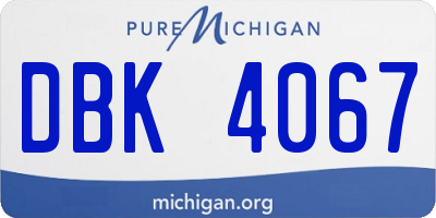 MI license plate DBK4067