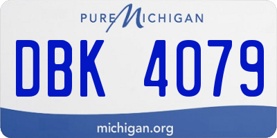 MI license plate DBK4079