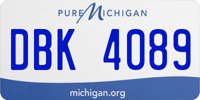 MI license plate DBK4089