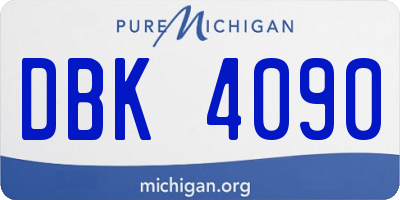 MI license plate DBK4090