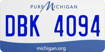 MI license plate DBK4094