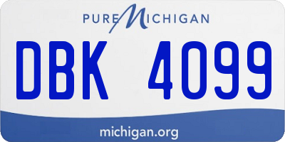 MI license plate DBK4099