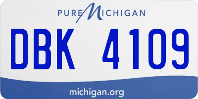 MI license plate DBK4109