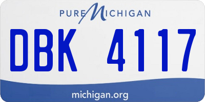 MI license plate DBK4117