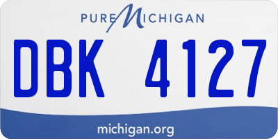 MI license plate DBK4127