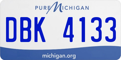 MI license plate DBK4133
