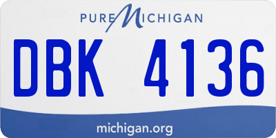 MI license plate DBK4136