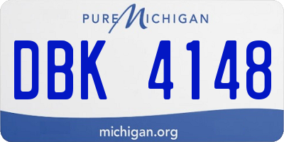 MI license plate DBK4148