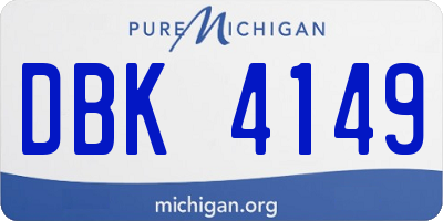 MI license plate DBK4149