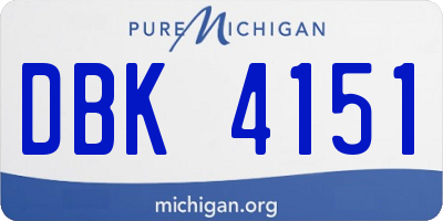 MI license plate DBK4151
