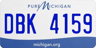 MI license plate DBK4159