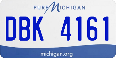 MI license plate DBK4161