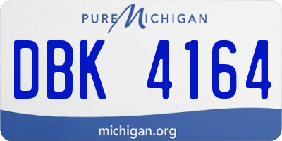 MI license plate DBK4164