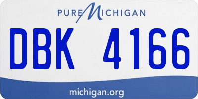 MI license plate DBK4166