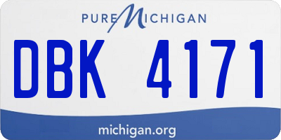 MI license plate DBK4171