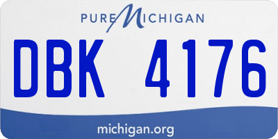 MI license plate DBK4176